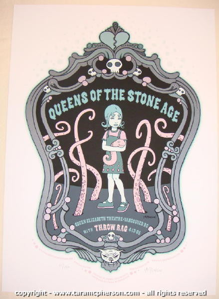 2005 Queens of the Stone Age - Vancouver Silkscreen Concert Poster by Tara McPherson