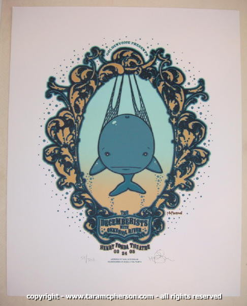 2005 The Decemberists - Los Angeles Silkscreen Concert Poster by Tara McPherson