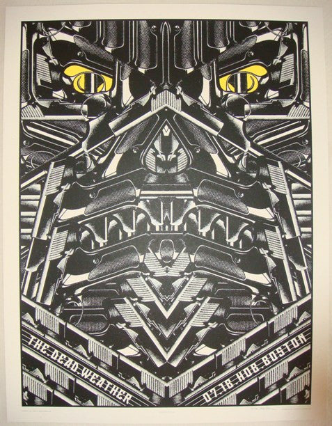 2009 The Dead Weather - Boston Silkscreen Concert Poster by Rob Jones