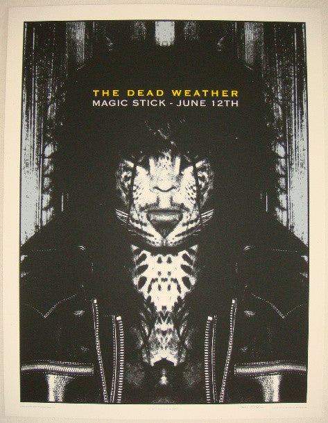 2009 The Dead Weather - Detroit I Silkscreen Concert Poster by Rob Jones