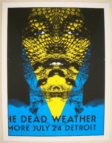 2009 The Dead Weather - Detroit II Concert Poster by Rob Jones