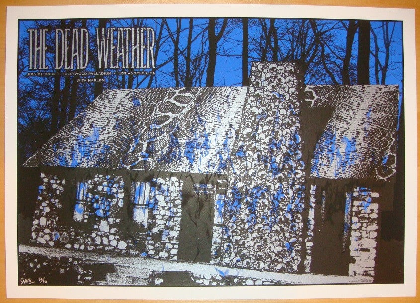 2010 The Dead Weather - Hollywood Silkscreen Concert Poster by Todd Slater
