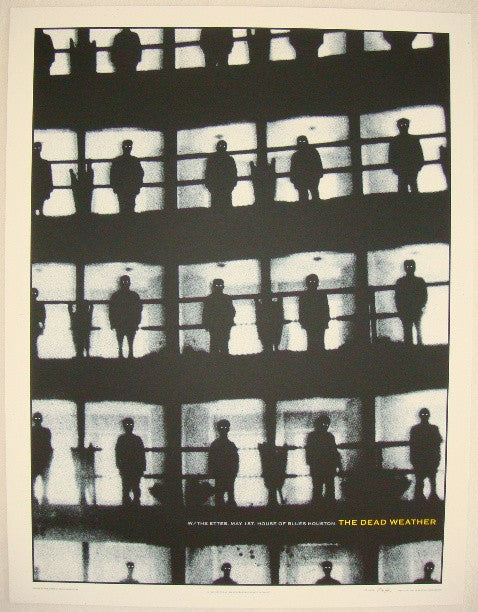 2010 The Dead Weather - Houston Silkscreen Concert Poster by Rob Jones