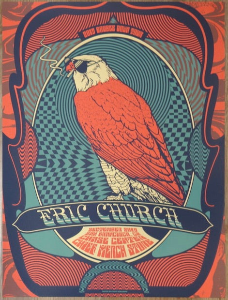 2019 Eric Church - San Francisco II Silkscreen Concert Poster by Status Serigraph