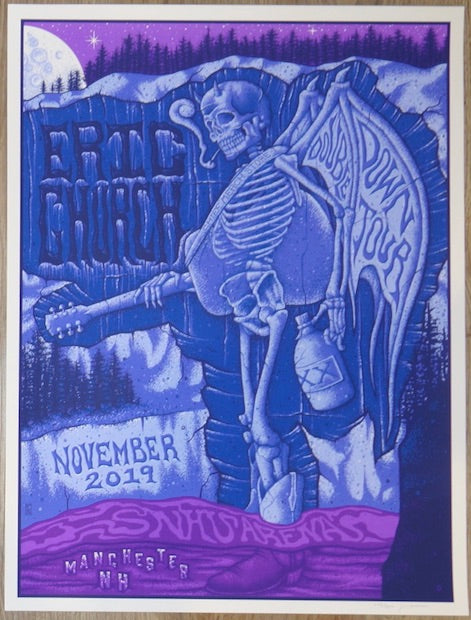 2019 Eric Church - Manchester II Silkscreen Concert Poster by Jim Mazza
