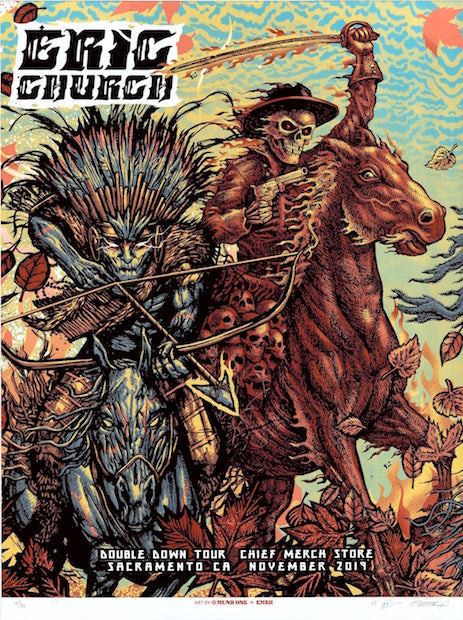 2019 Eric Church - Sacramento II Silkscreen Concert Poster by Emek & Munk One