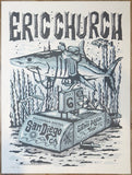 2022 Eric Church - San Diego Silkscreen Concert Poster by Furturtle