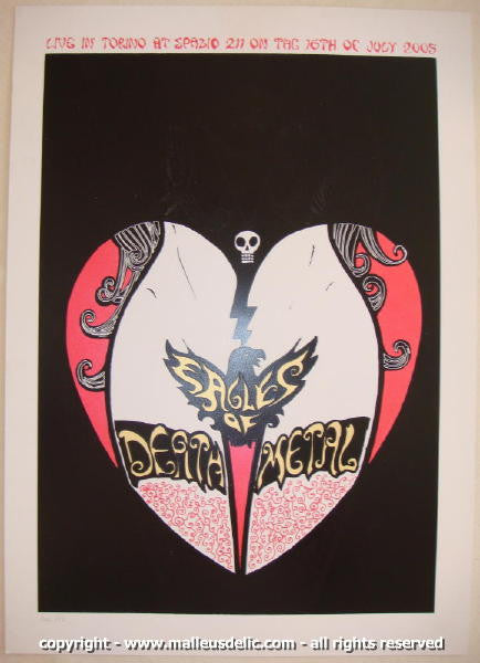 2005 Eagles of Death Metal - Torino Silkscreen Concert Poster by Malleus