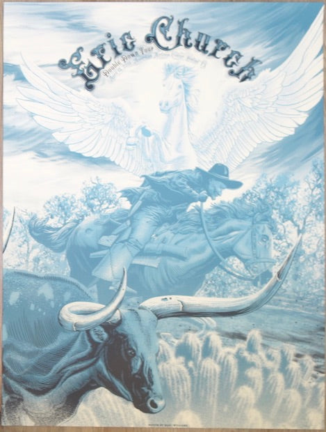 2019 Eric Church - Dallas III Silkscreen Concert Poster by Neal Williams