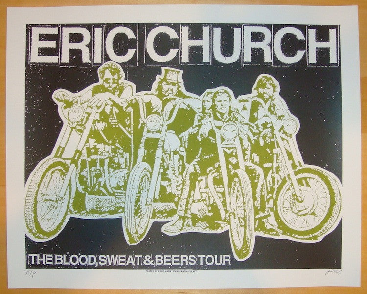 2013 Eric Church - Sudbury Silkscreen Concert Poster by Print Mafia