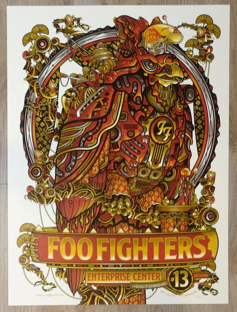 2018 Foo Fighters - St. Louis Silkscreen Concert Poster by Guy Burwell