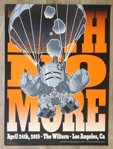 2015 Faith No More - Los Angeles Silkscreen Concert Poster by Huck Gee