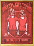 2015 Faith No More - San Francisco Gold Variant Concert Poster by Zoltron