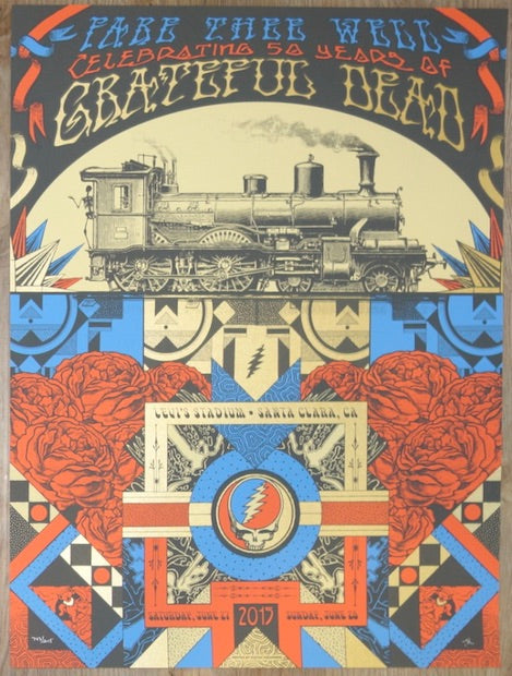 2015 Grateful Dead - Santa Clara I Silkscreen Concert Poster by Status Serigraph