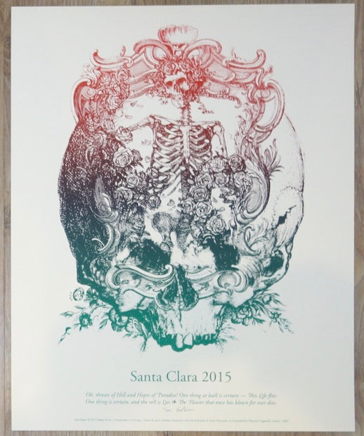 2015 Grateful Dead - Santa Clara Silkscreen Concert Poster by Kyle Baker