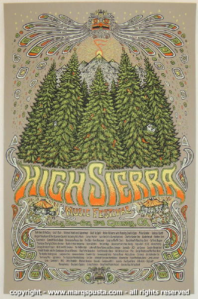 2008 High Sierra Music Festival Poster by Marq Spusta