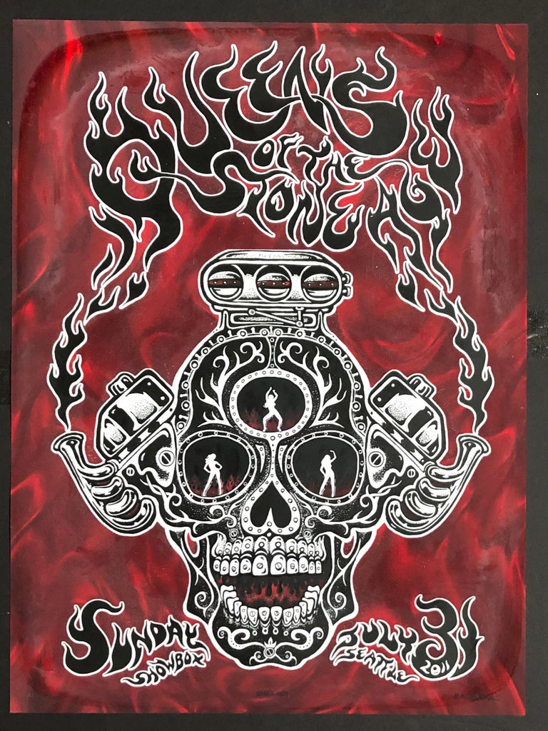 2011 Queens of the Stone Age - Seattle Concert Poster by Emek