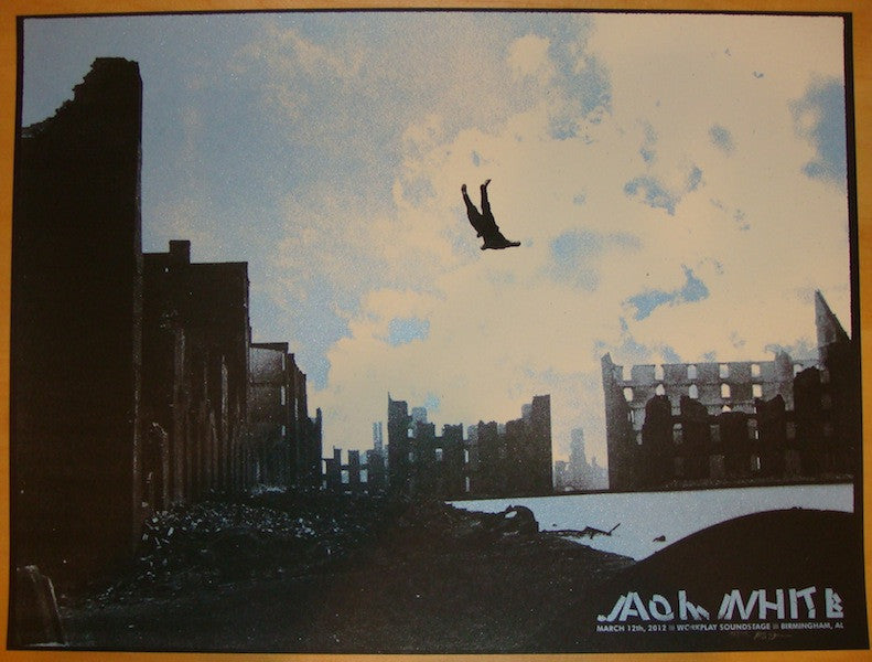 2012 Jack White - Birmingham Silkscreen Concert Poster by Rob Jones