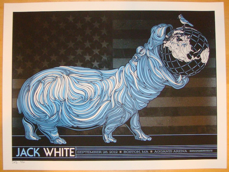 2012 Jack White - Boston Silkscreen Concert Poster by Todd Slater
