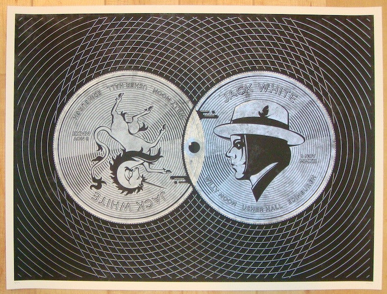 2012 Jack White - Edinburgh Silkscreen Concert Poster by DKNG