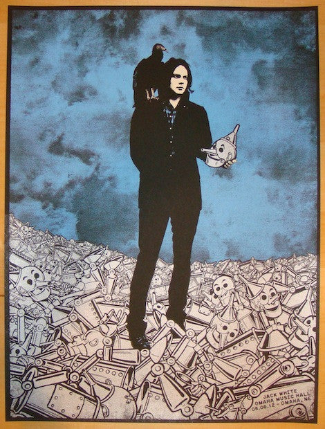 2012 Jack White - Omaha Silkscreen Concert Poster by Rob Jones