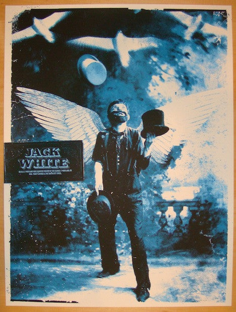 2012 Jack White - Portland Concert Poster by the Silent Giants