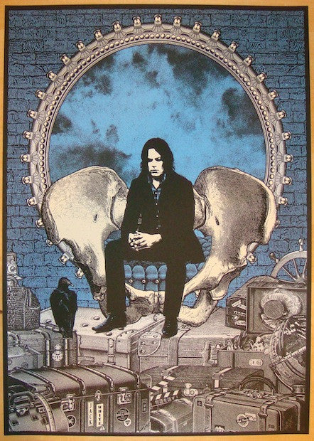 2012 Jack White - Red Rocks 1st Silkscreen Concert Poster by Rob Jones