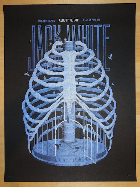 2014 Jack White - Kansas City Silkscreen Concert Poster by DKNG