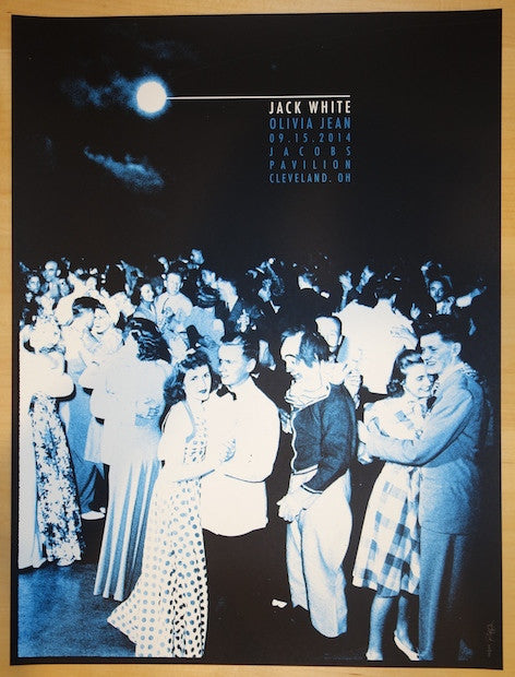 2014 Jack White - Cleveland Silkscreen Concert Poster by Rob Jones