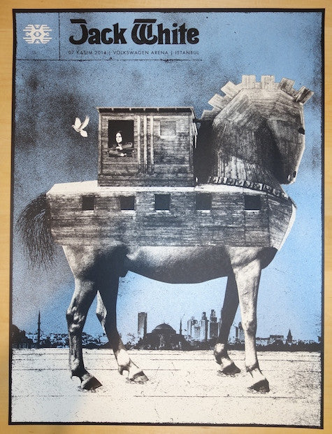 2014 Jack White - Istanbul Silkscreen Concert Poster by the Silent Giants