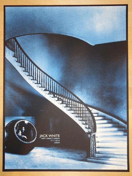 2014 Jack White - Leeds Silkscreen Concert Poster by Rob Jones