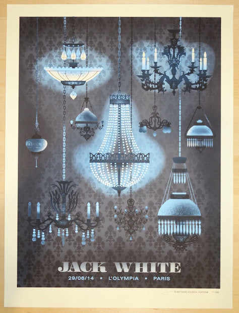 2014 Jack White - Paris I Silkscreen Concert Poster by Methane