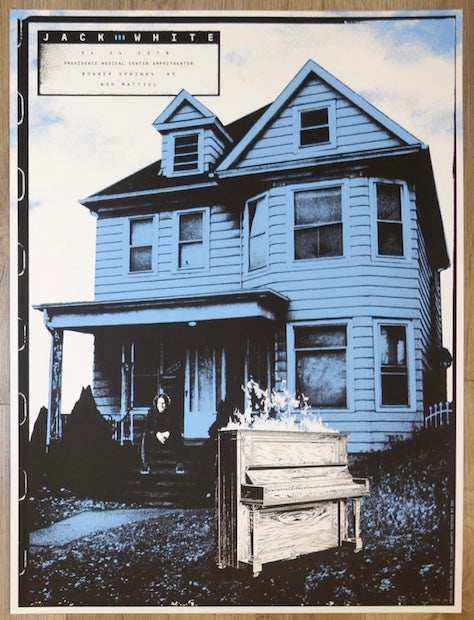2018 Jack White - Bonner Springs Silkscreen Concert Poster by Silent Giants