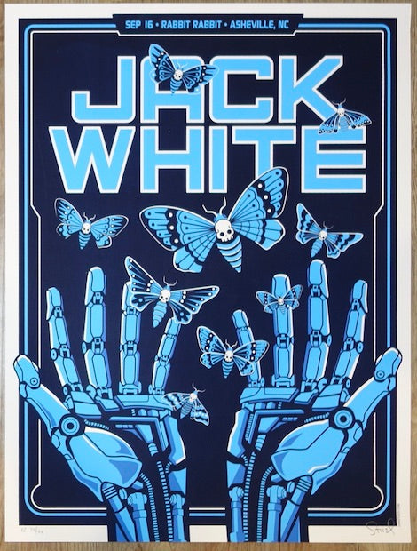 2022 Jack White - Asheville Silkscreen Concert Poster by Dan Stiles
