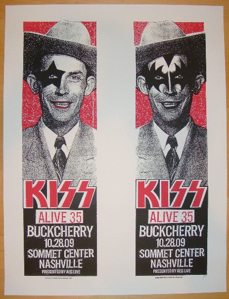 2009 Kiss - Uncut Silkscreen Concert Poster Proof by Print Mafia