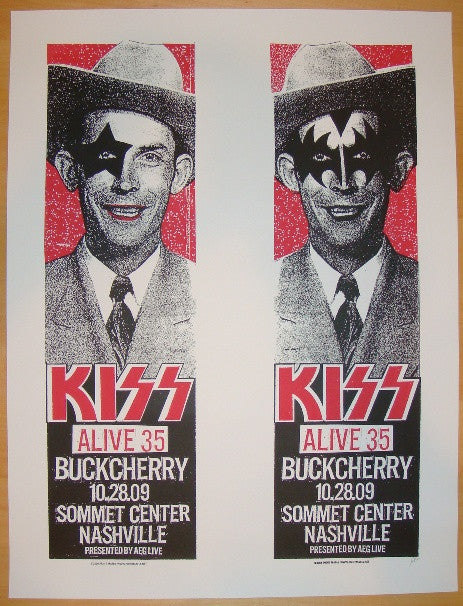 2009 Kiss - Nashville Uncut Silkscreen Concert Poster Proof by 2009 Kiss - Nashville Uncut Silkscreen Concert Poster Proof by