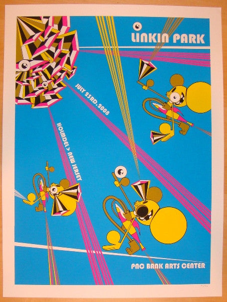 2008 Linkin Park - Holmdel Silkscreen Concert Poster by Dalek