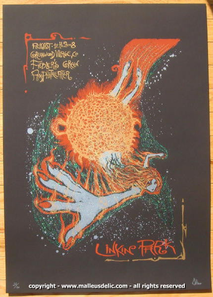 2008 Linkin Park - Greenwood Village Silkscreen Concert Poster by Malleus