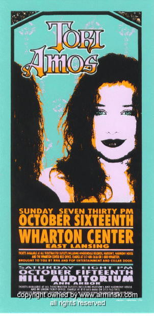 1994 Tori Amos - East Lansing Crosses Concert Poster by Mark Arminski (MA-009b)