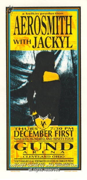 1994 Aerosmith - Cleveland Silkscreen Concert Poster by Mark Arminski (MA-013)