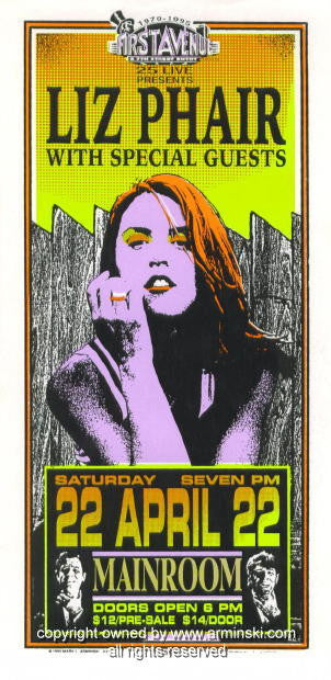 1995 Liz Phair Concert Handbill by Mark Arminski (MA-033)
