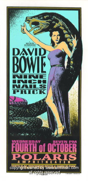 1995 David Bowie & Nine Inch Nails - Columbus Concert Handbill by