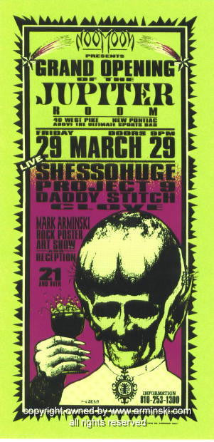 1996 Jupiter Room - Silkscreen Art Show Poster by Mark Arminski (MA-9607)