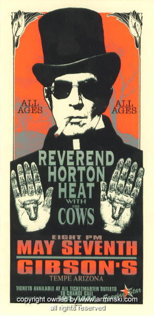 1996 Reverend Horton Heat - Tempe Concert Handbill by Mark Arminski (MA-015)