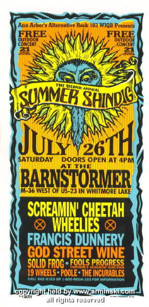 1997 2nd Annual Summer Shindig - Concert Handbill by Mark Arminski (MA-9720hbv)