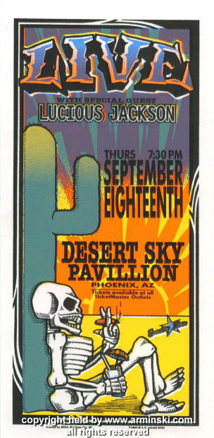 1997 Live w/ Lucious Jackson - Phoenix Concert Handbill by Mark Arminski (MA-9724)