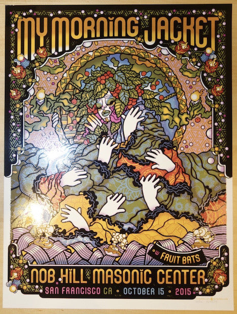 2015 My Morning Jacket - San Francisco I Silkscreen Concert Poster by Guy Burwell