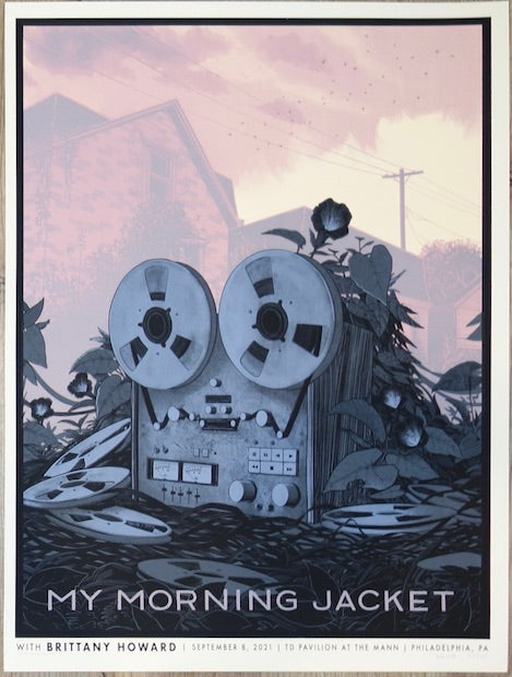 2021 My Morning Jacket - Philadelphia Silkscreen Concert Poster by Justin Santora