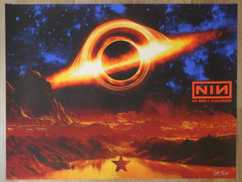 2018 Nine Inch Nails - Red Rocks II Silkscreen Concert Poster by Todd Slater