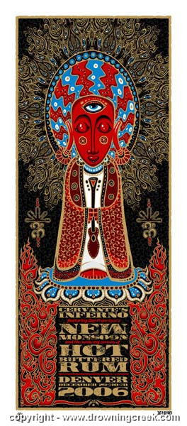 2006 New Monsoon - Denver NYE Silkscreen Concert Poster by Jeff Wood